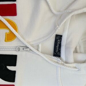Disney White Hoodie with Red, Yellow, Black Accents
